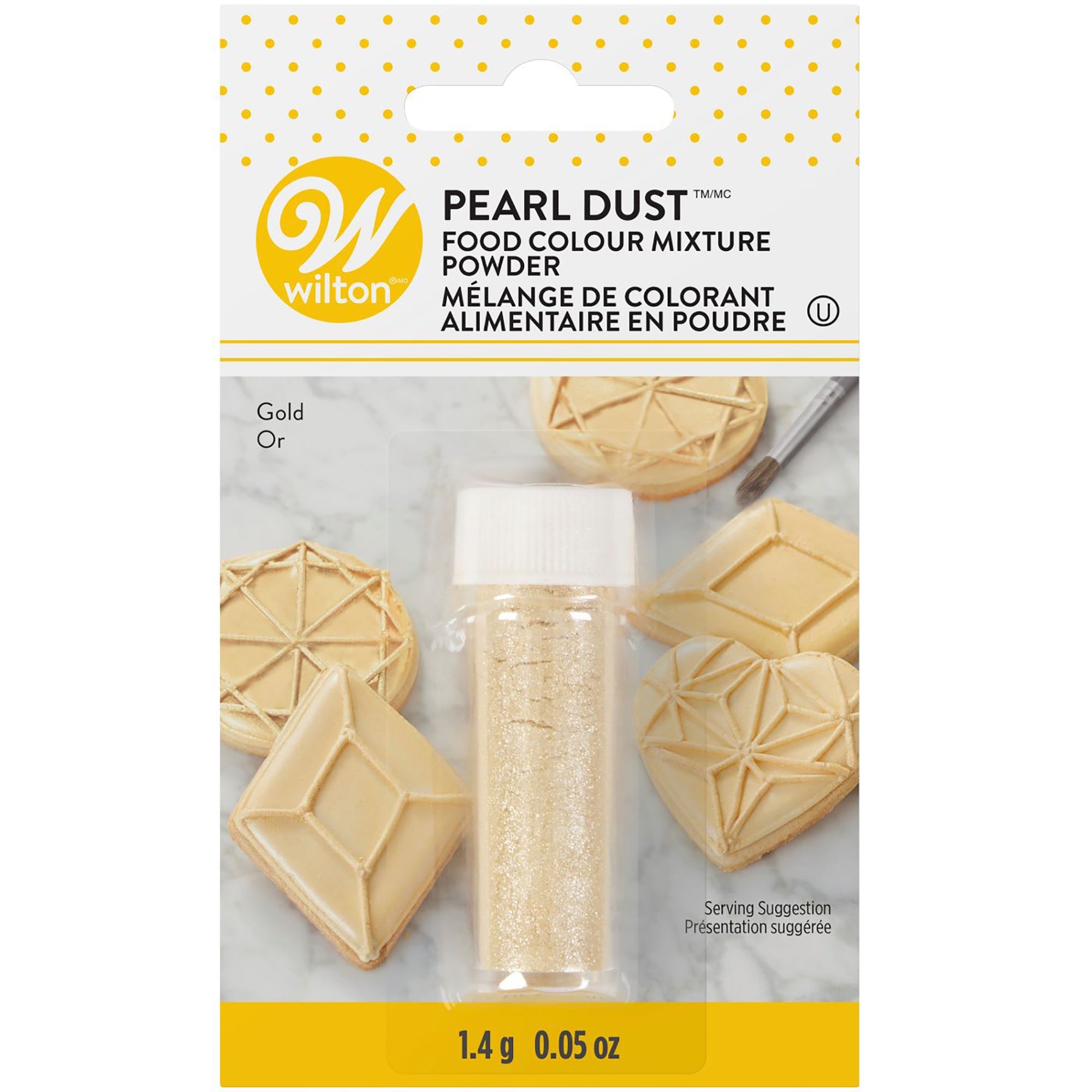 Wilton Food Coloring Powder Gold 0.05oz (1.4g)