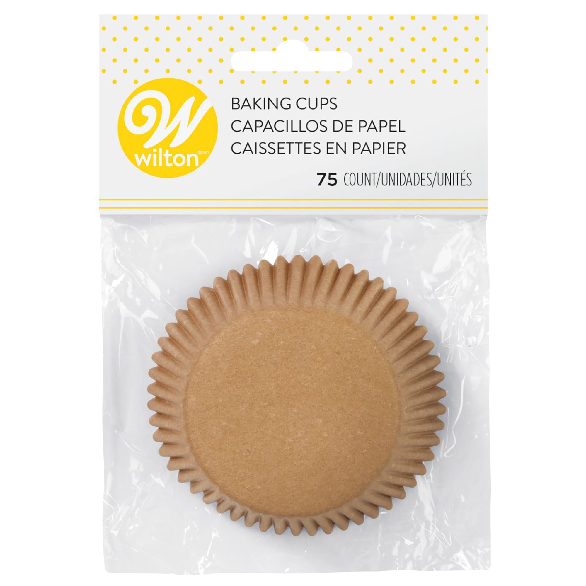 Wilton 75 Paper Baking Cups  Kraft  2.5in