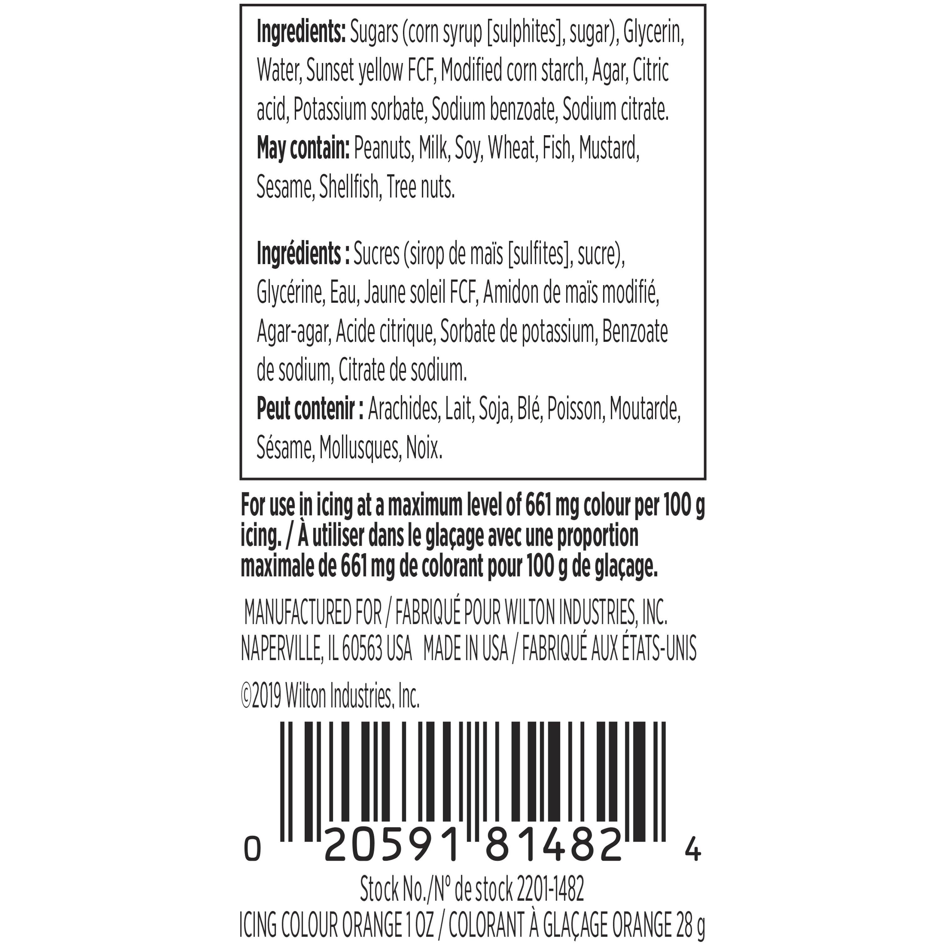 Wilton Icing Colour 1Oz Orange Biling - Dollar Max Dépôt