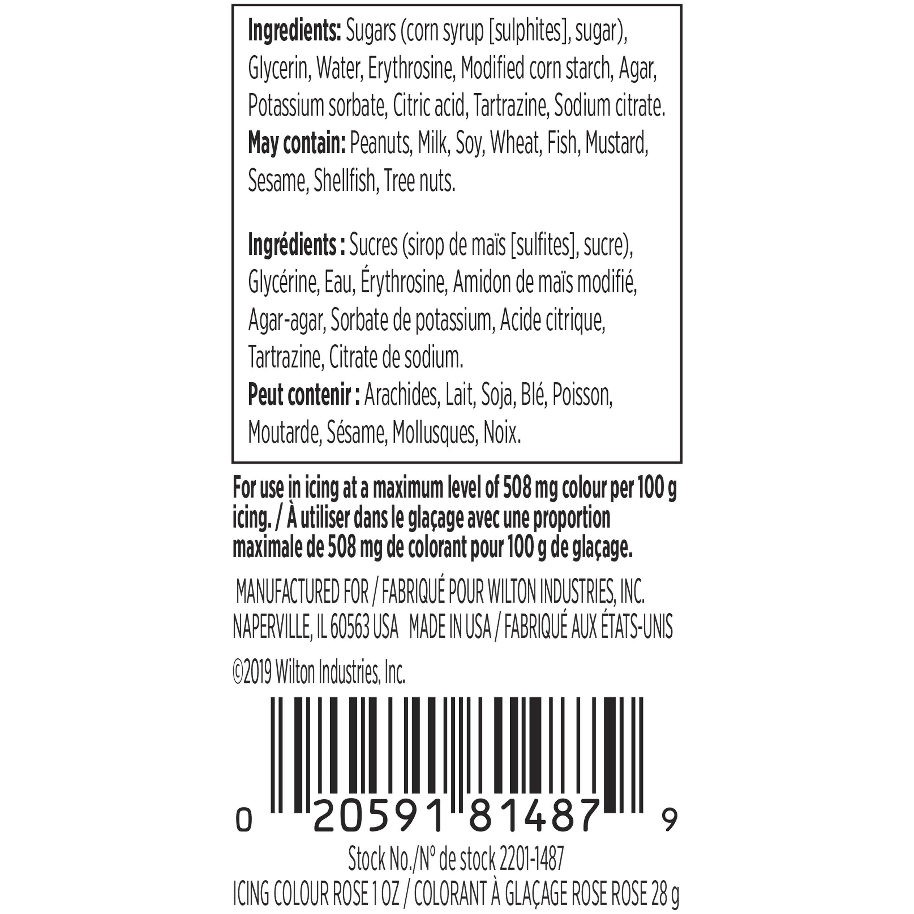 Wilton Icing Colour 1Oz Rose Bilingua - Dollar Max Dépôt