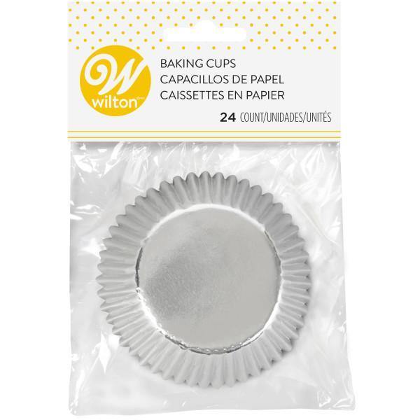 Wilton Baking Cups Foil 24Pk Silver E - Dollar Max Dépôt