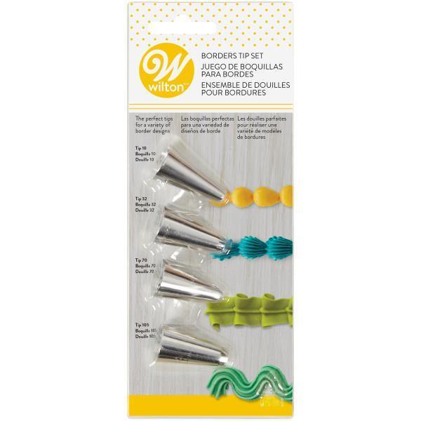 Wilton Tip Set 4Pc Borders Efs - Dollar Max Dépôt