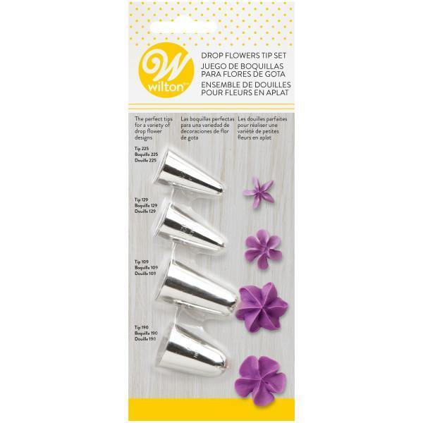 Wilton Tip Set 4Pc Drop Flowers Efs - Dollar Max Dépôt